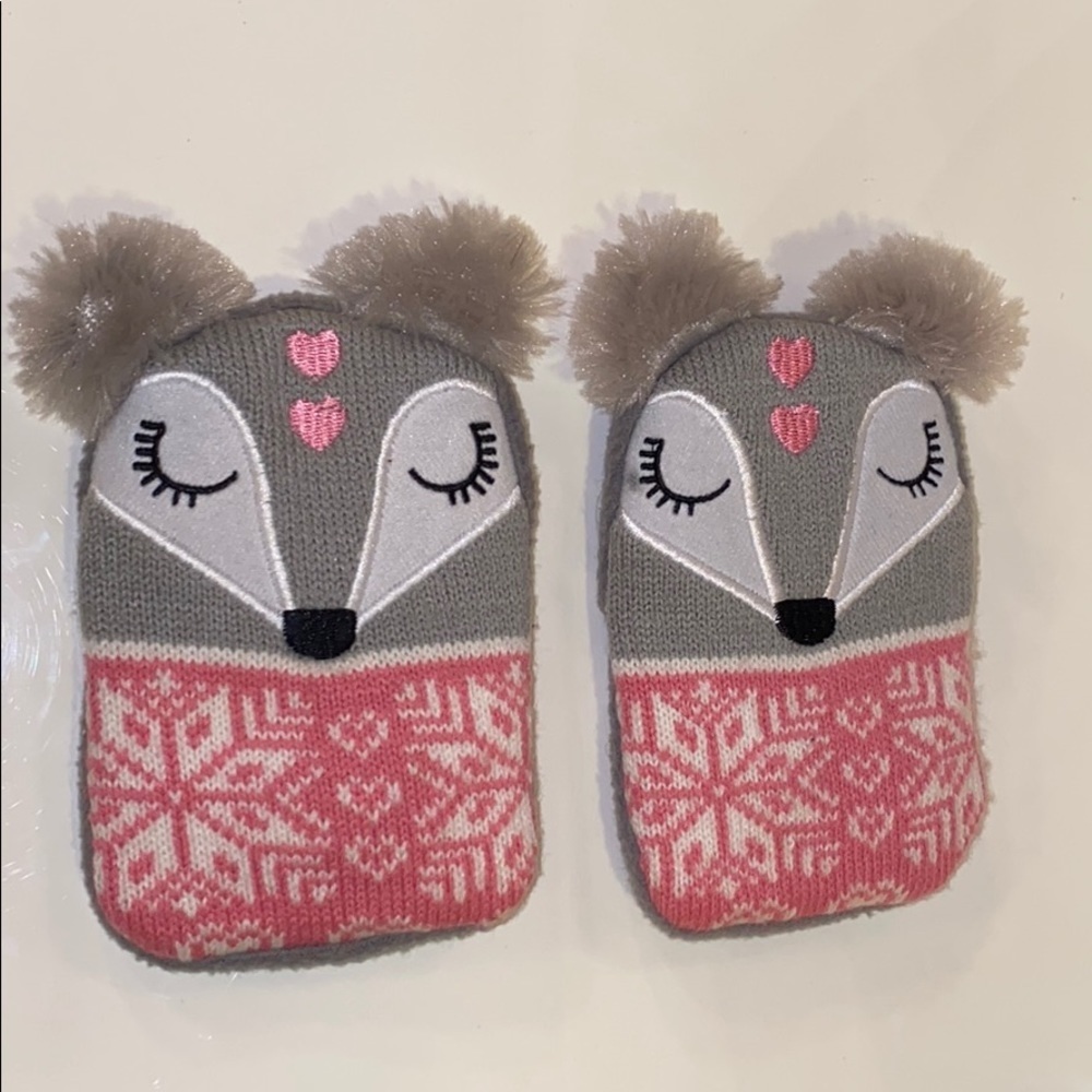 Aroma Home Fox hand warmers - Pink & Grey​​
